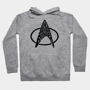 Space The Final Frontier Black Hoodie